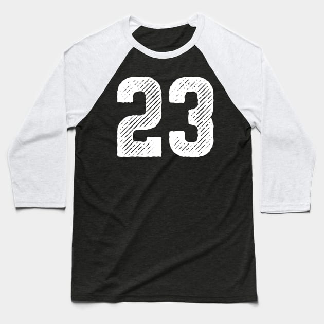 Rough Number 23 Baseball T-Shirt by colorsplash